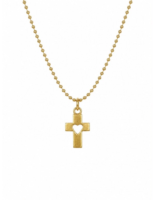 COLLAR BAÑADO EN ORO CRUZ