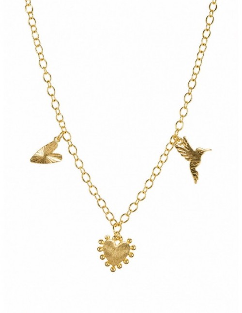 COLLAR BAÑADO EN ORO CORAZON