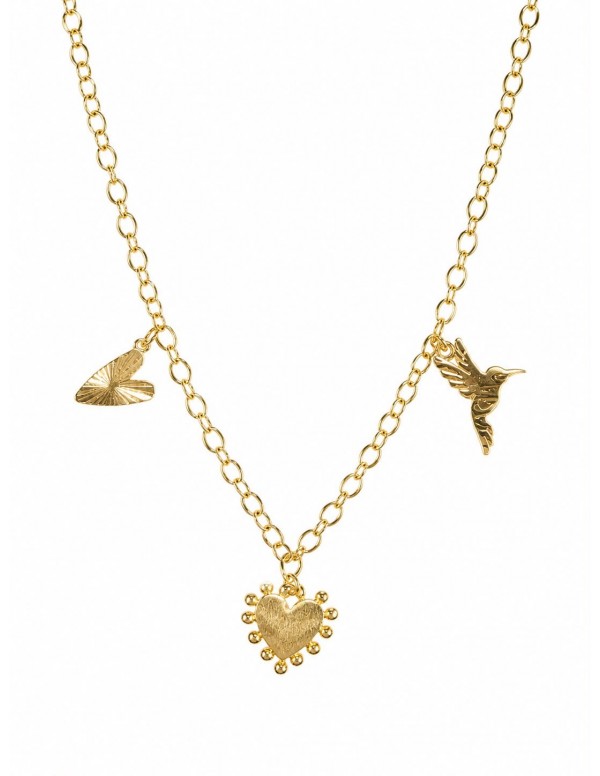 COLLAR BAÑADO EN ORO CORAZON