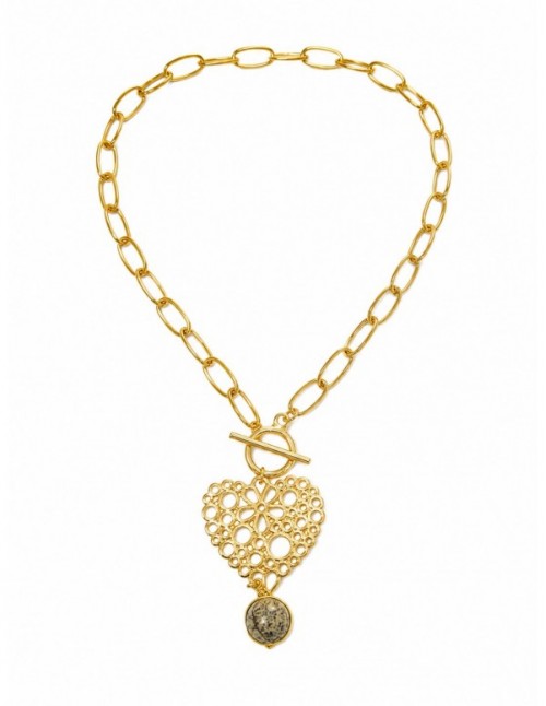 COLLAR BAÑADO EN ORO CORAZON