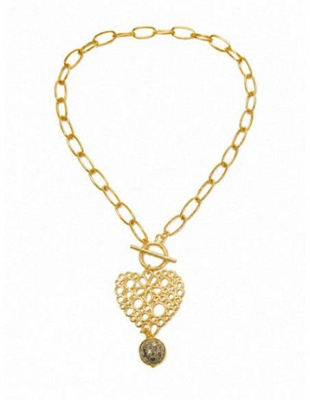 COLLAR BAÑADO EN ORO CORAZON