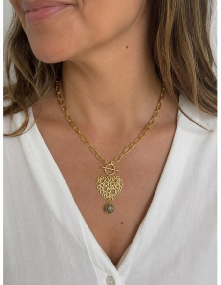 COLLAR BAÑADO EN ORO CORAZON