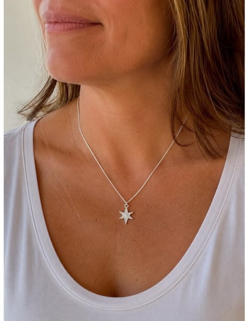 COLLAR BAÑADO EN PLATA ESTRELLA 2