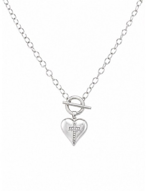 COLLAR BAÑADO EN PLATA CORAZON
