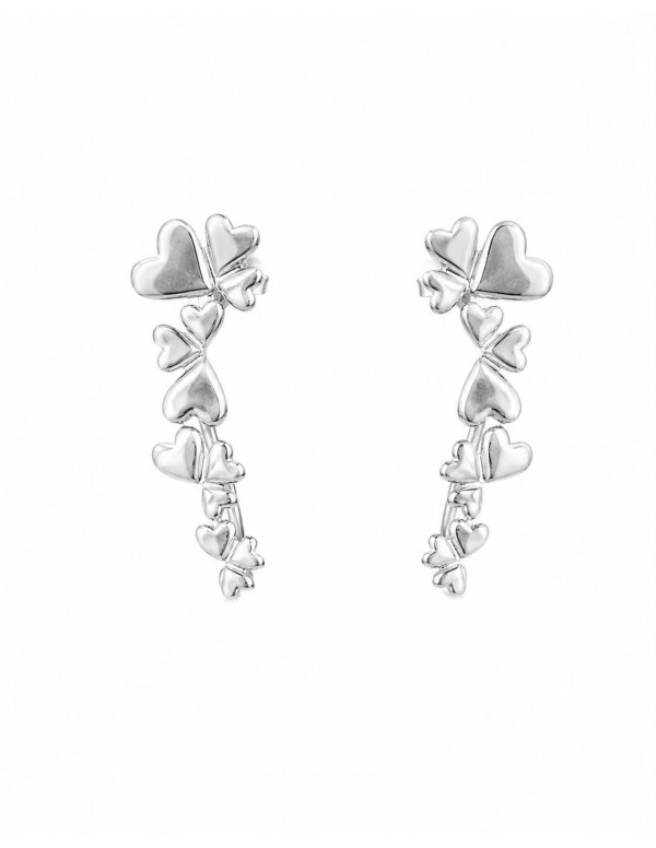 AROS BAÑADOS EN PLATA CORAZONES