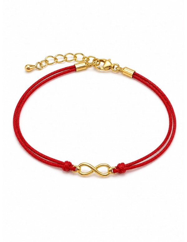 PULSERA BAÑADA EN ORO ROJA INFINITA