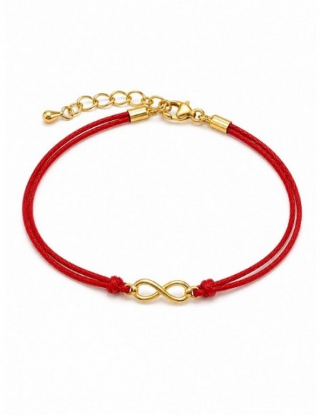 PULSERA BAÑADA EN ORO ROJA INFINITA