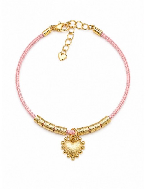 PULSERA BAÑADA EN ORO CORAZON