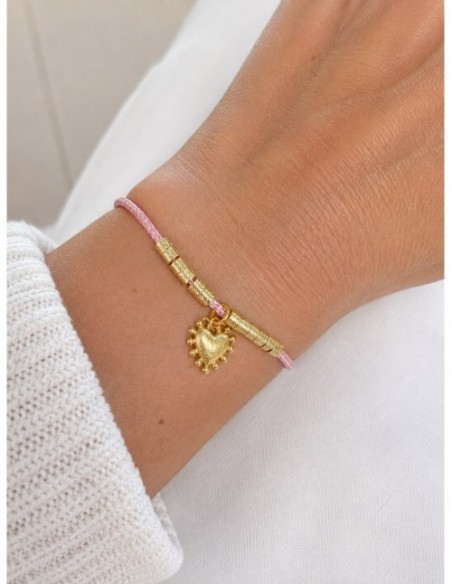 PULSERA BAÑADA EN ORO CORAZON