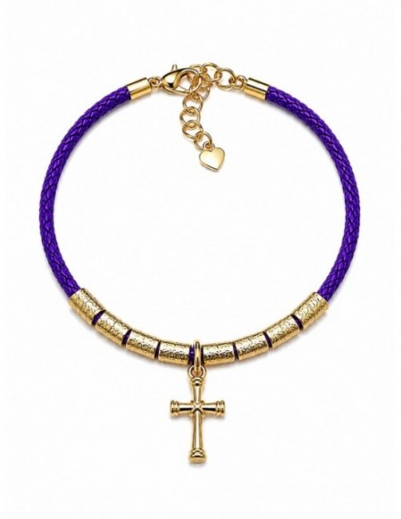 PULSERA BAÑADA EN ORO MORADA