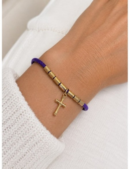 PULSERA BAÑADA EN ORO MORADA