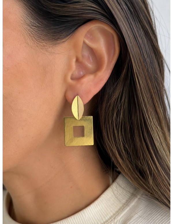 AROS BAÑADOS EN ORO CUADRADOS