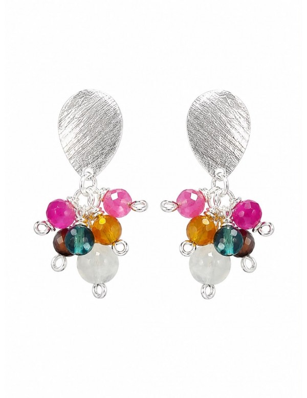 AROS BAÑADOS EN PLATA PIEDRAS