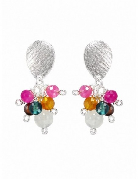 AROS BAÑADOS EN PLATA PIEDRAS