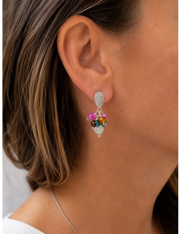 AROS BAÑADOS EN PLATA PIEDRAS