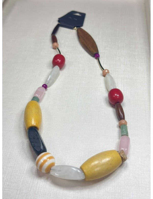 COLLAR BAÑADO EN ORO PIEDRAS (52 cms)