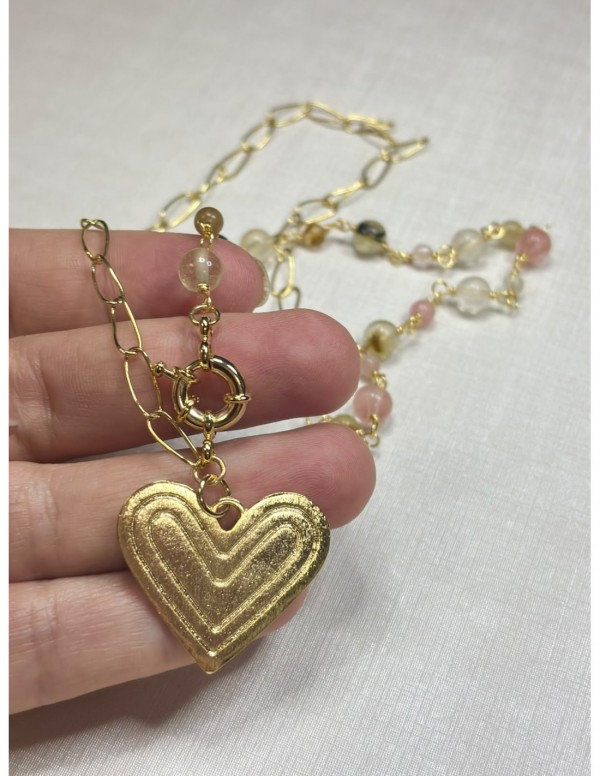 COLLAR BAÑADO EN ORO CORAZON