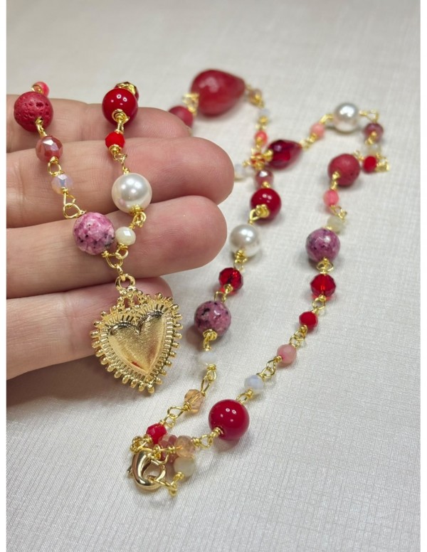 COLLAR BAÑADO EN ORO CORAZON