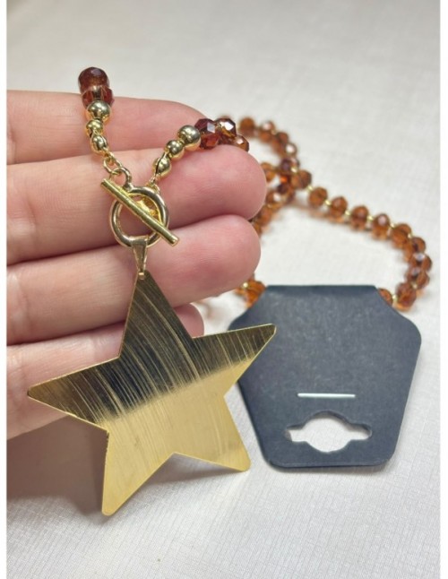 COLLAR BAÑADO EN ORO ESTRELLAS