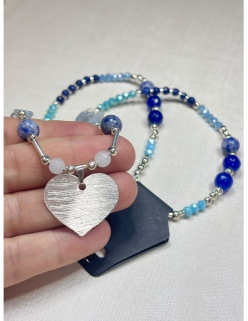 COLLAR BAÑADO EN PLATA CORAZON