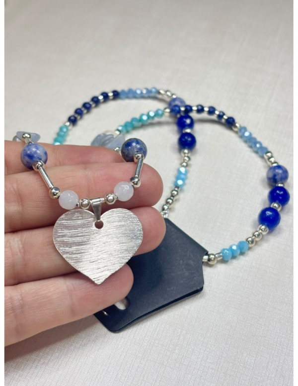 COLLAR BAÑADO EN PLATA CORAZON