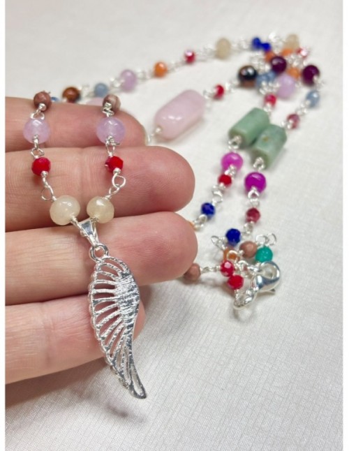 COLLAR BAÑADO EN PLATA ALA