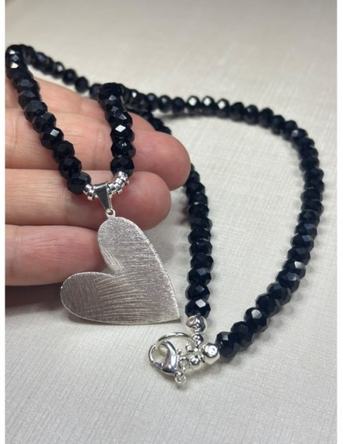 COLLAR BAÑADO EN PLATA CORAZON