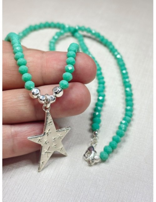 COLLAR BAÑADO EN PLATA ESTRELLA