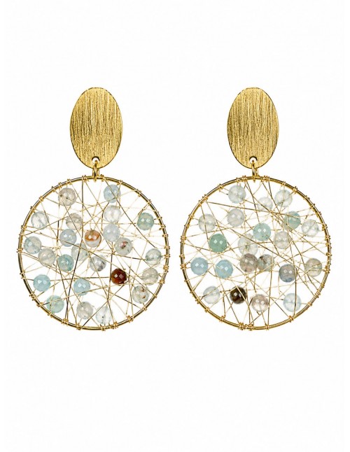 AROS BAÑADOS EN ORO PIEDRAS