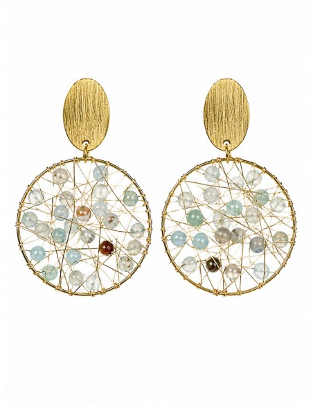AROS BAÑADOS EN ORO PIEDRAS