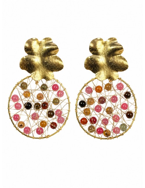 AROS BAÑADOS EN ORO PIEDRAS