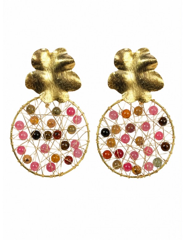 AROS BAÑADOS EN ORO PIEDRAS
