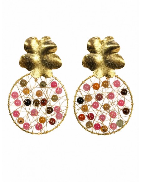 AROS BAÑADOS EN ORO PIEDRAS