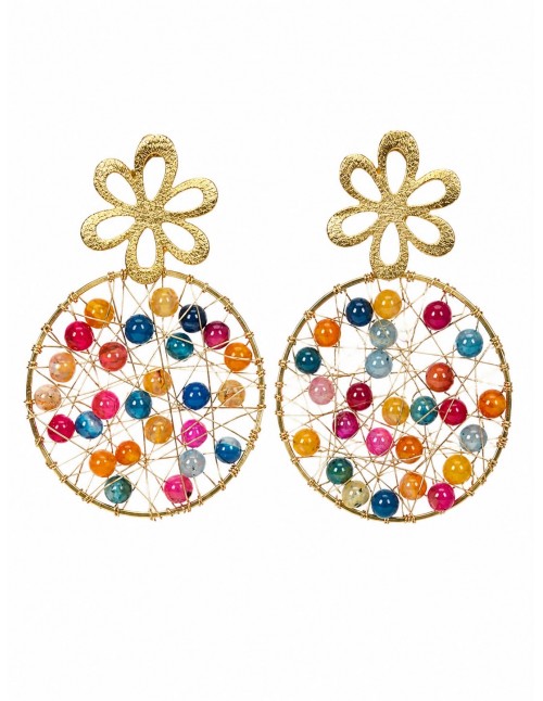 AROS BAÑADOS EN ORO PIEDRAS