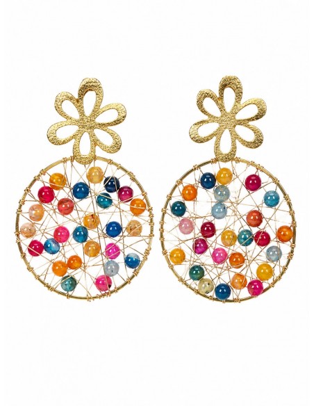 AROS BAÑADOS EN ORO PIEDRAS