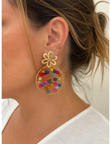 AROS BAÑADOS EN ORO PIEDRAS