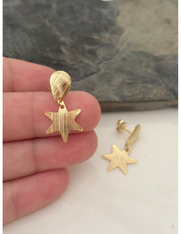 AROS BAÑADOS EN ORO ESTRELLA