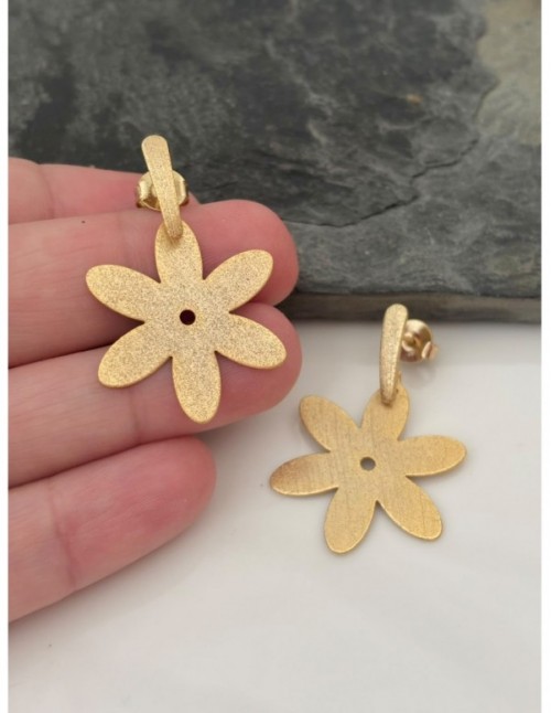 AROS BAÑADOS EN ORO FLOR