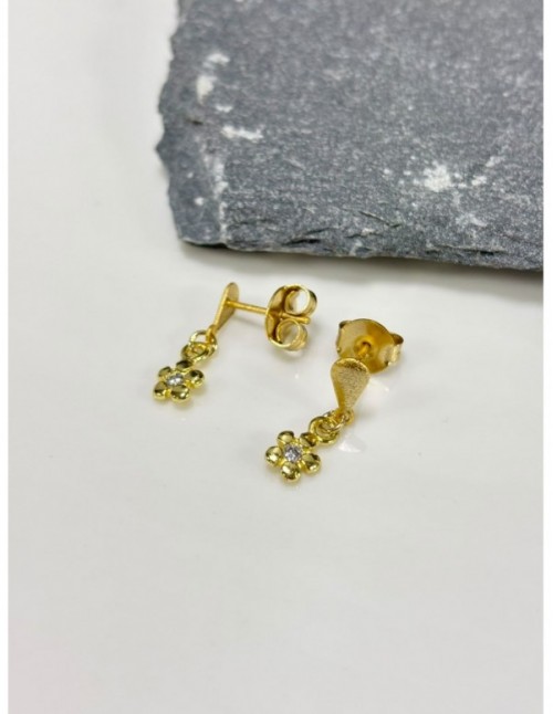 AROS BAÑADOS EN ORO FLOR