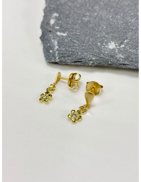 AROS BAÑADOS EN ORO FLOR