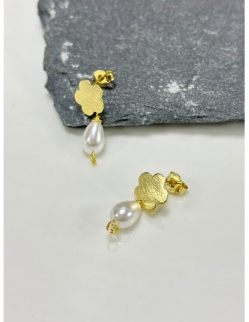 AROS BAÑADOS EN ORO CRISTAL BLANCO