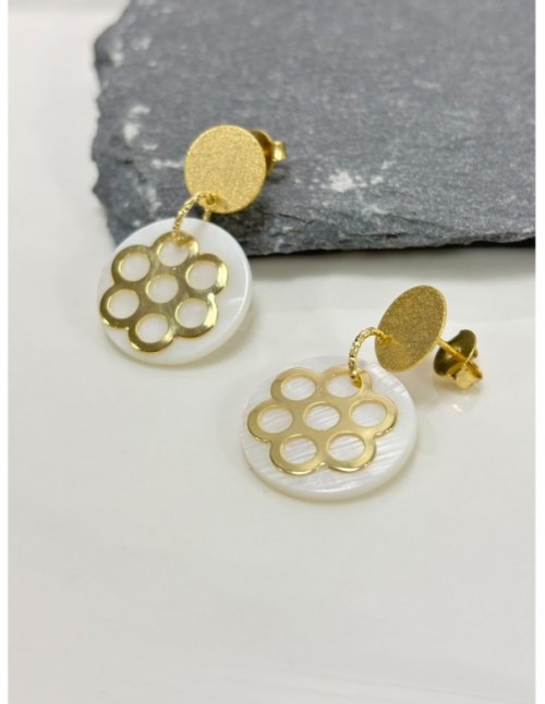 AROS BAÑADOS EN ORO NACAR BLANCO