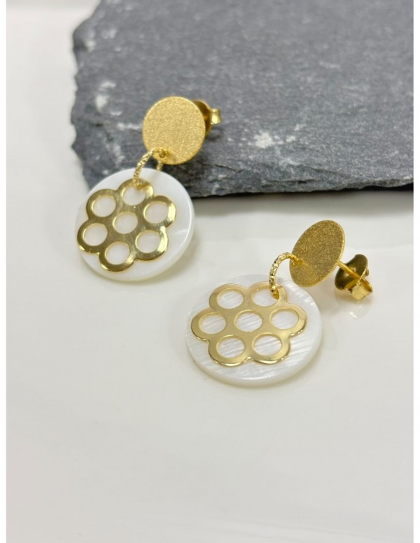 AROS BAÑADOS EN ORO NACAR BLANCO