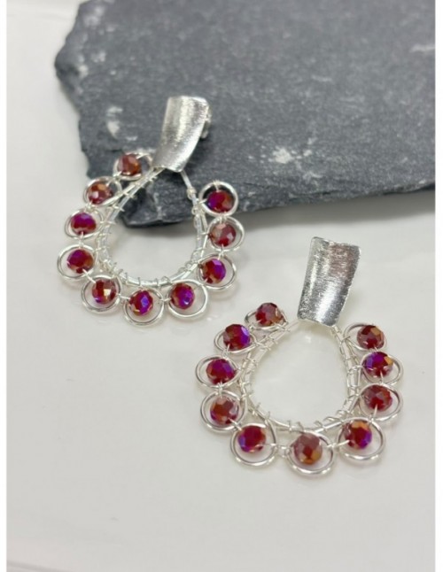 AROS BAÑADOS EN PLATA CRISTALES