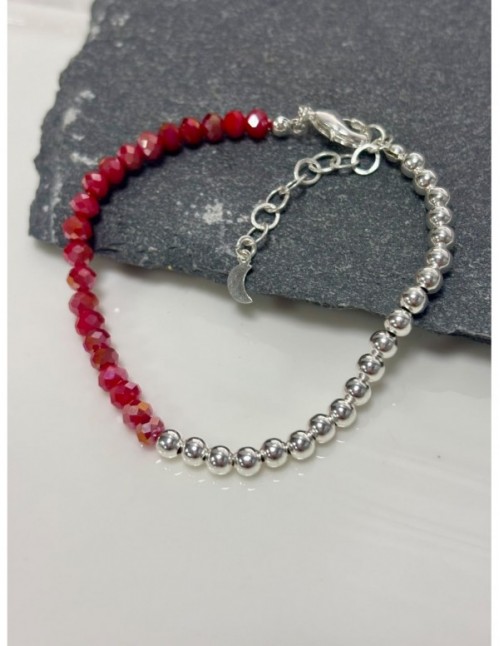 PULSERA BAÑADA EN PLATA ROJA