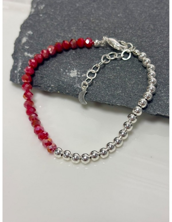 PULSERA BAÑADA EN PLATA ROJA