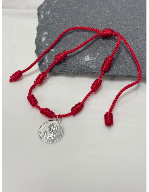 PULSERA BAÑADA EN PLATA ROJA