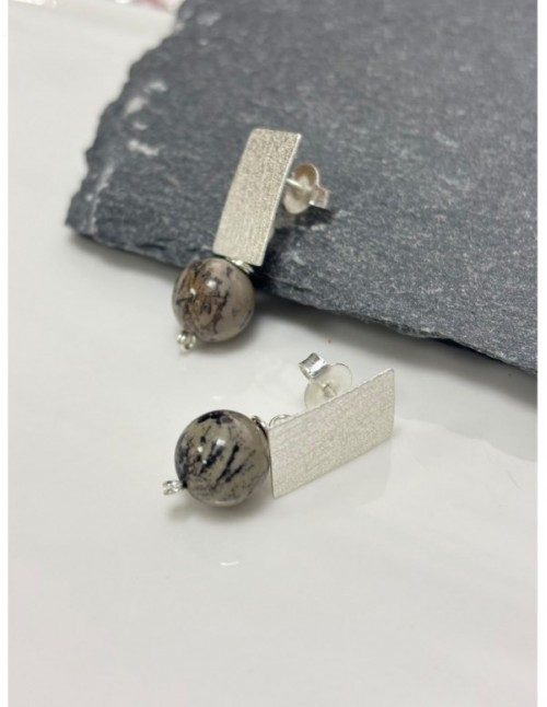 AROS BAÑADOS EN PLATA GRIS
