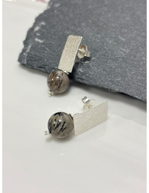 AROS BAÑADOS EN PLATA GRIS