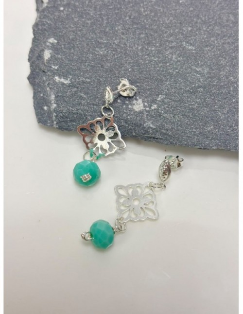 AROS BAÑADOS EN PLATA TURQUESA